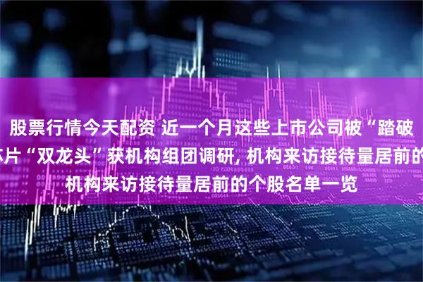 股票行情今天配资 近一个月这些上市公司被“踏破门槛”! 算力芯片“双龙头”获机构组团调研, 机构来访接待量居前的个股名单一览